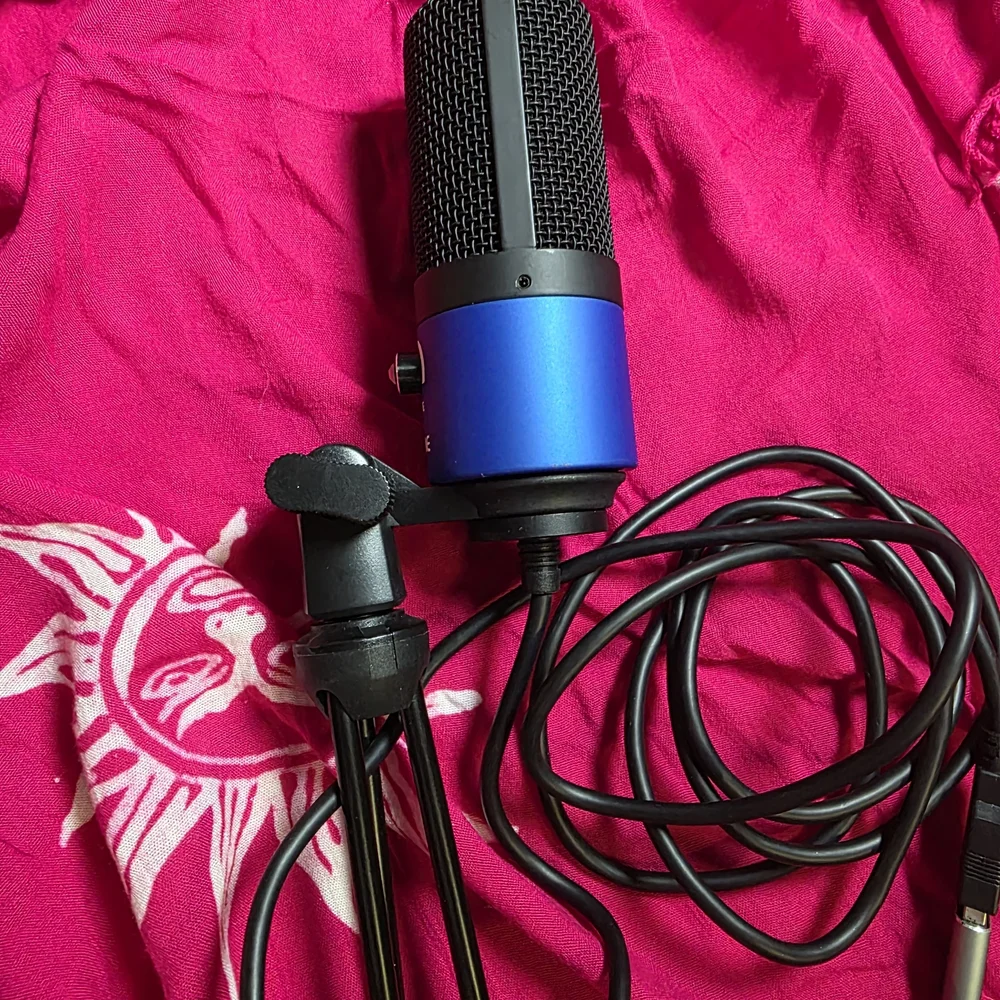 Blue and Black USB Microphone